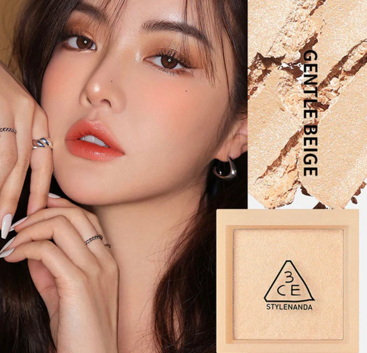 清透水光感☁️| 3CE FACE HIGHLIGHTER 絕美小方磚細閃高光真的有驚喜