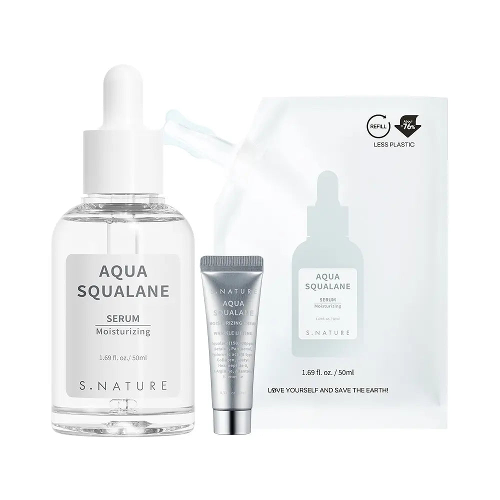 送面霜10ml✨鎮靜修復保濕鎖水🦋| S Nature角鯊烷舒敏補濕精華💦S Nature Aqua Squalane Serum| 毛孔•皮脂 KO✨