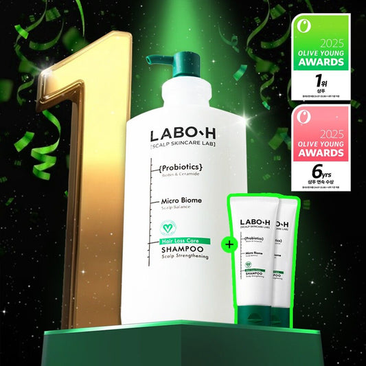 巨量裝+送120ml2枝✨LABO-H HAIR LOSS RELIEF SHAMPOO專利益生菌防脫洗髮水🪄