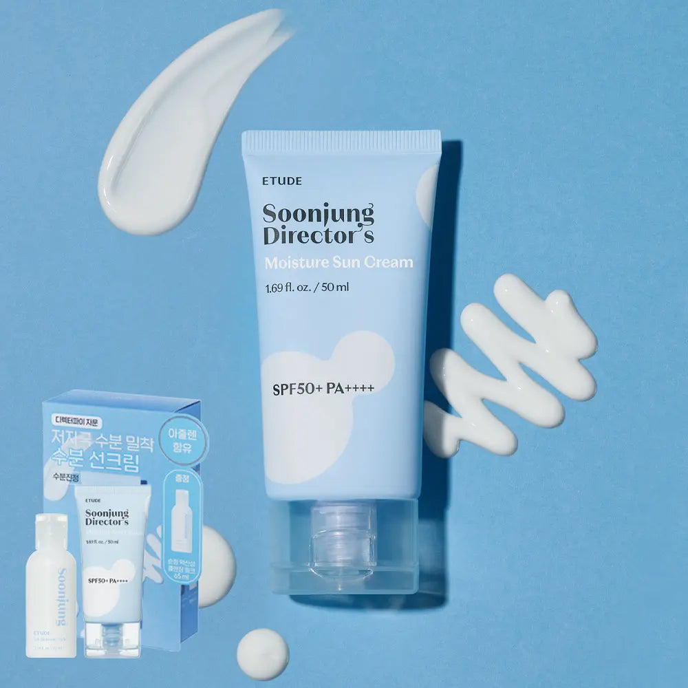 送洗面奶✨皮膚科專家推薦👩🏼‍⚕️Etude Soonjung Director’s Mineral Filter Sun Cream 純物理雲感柔膚防曬☁️💙