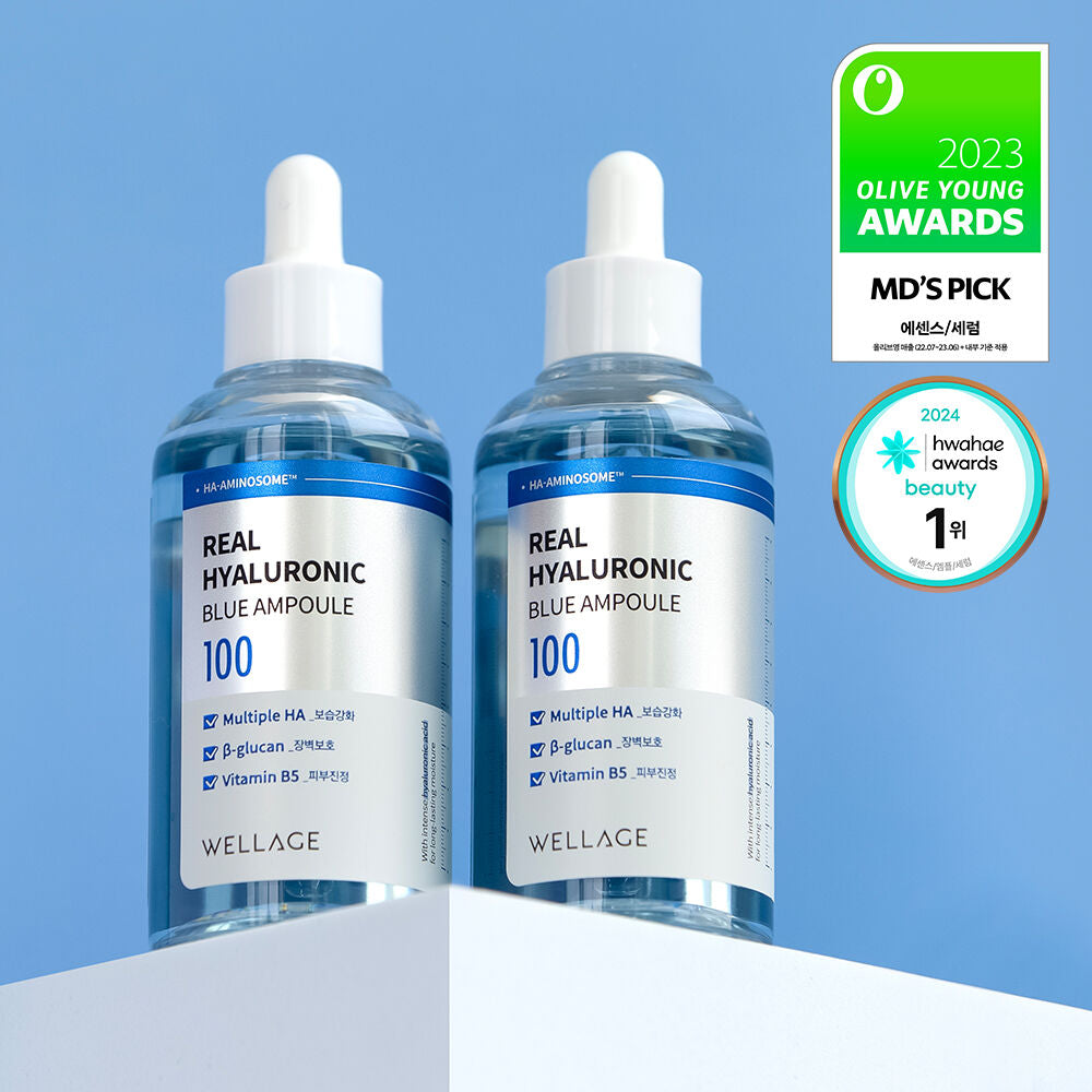 Wellage透明質酸保濕精華| WELLAGE Real Hyaluronic Blue Ampoule💦