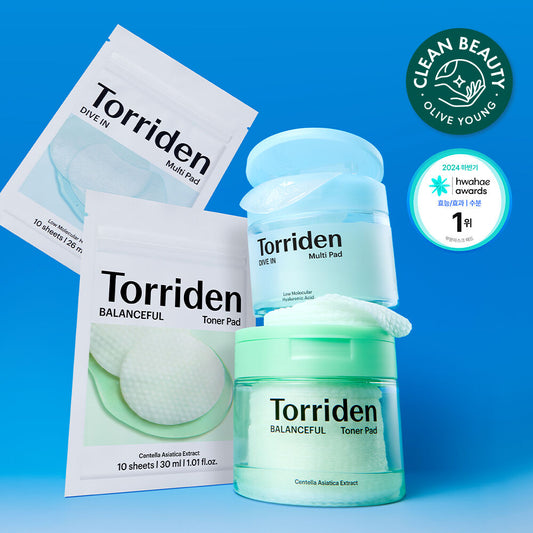 Torriden 積雪草純素舒緩控油爽膚棉片/玻尿酸補濕棉片| Torriden Pad🌿