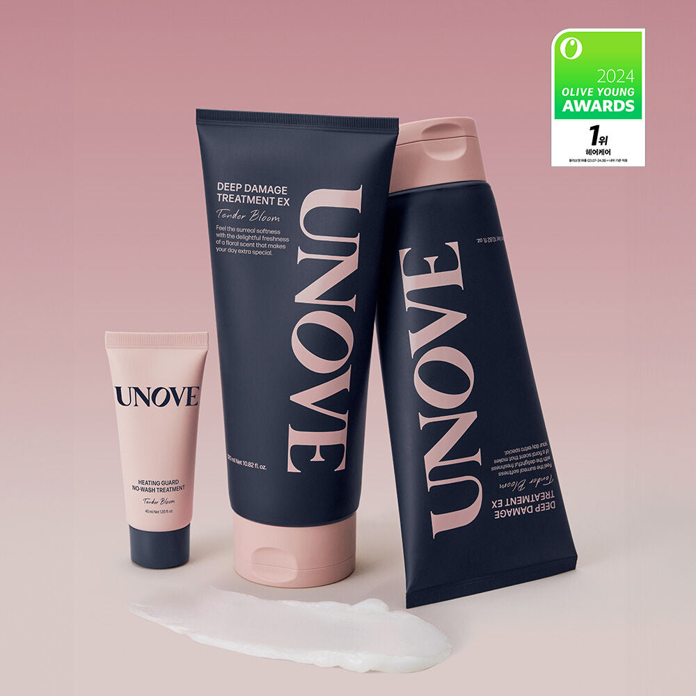 送小鯊魚夾+銀夾✨Unove深層受損修護髮膜護髮素Unove Deep Damage Treatment EX Set⭐️