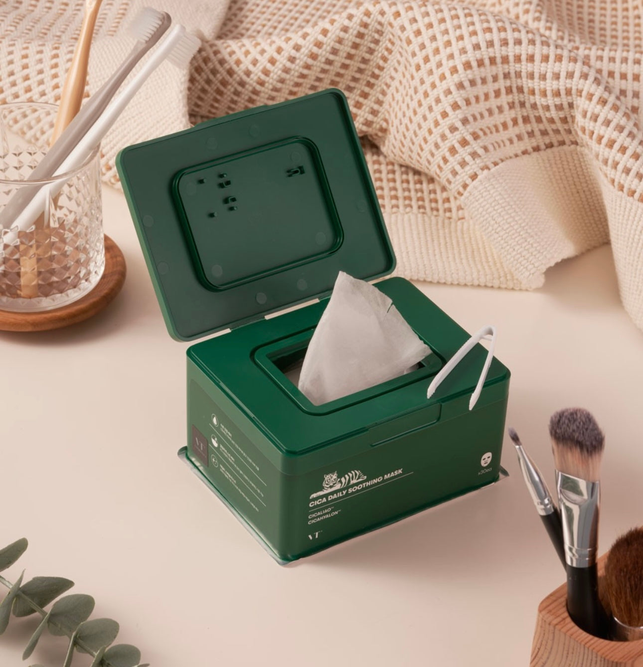 「VT綠寶盒」積雪草舒緩保濕修復抽取式面膜🌿